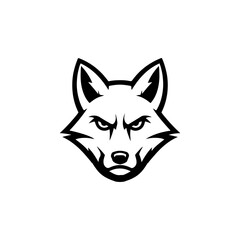 Illustration of fox head. Design element for logo, label, sign. Vector illustration