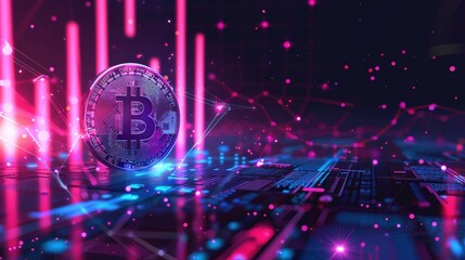 Digital visualization of AI powered crypto analytics and data trends..