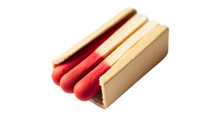 Fototapeta premium Detailed Extreme Close-Up of Matchbox on White Background for Professional Design Projects