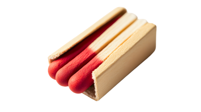 Detailed Extreme Close-Up of Matchbox on White Background for Professional Design Projects
