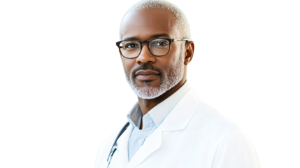 Serious African American Man in Generative AI Illustration