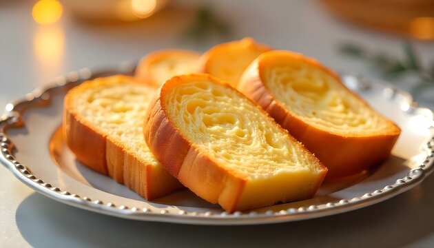 slices toast bread isolated on white background