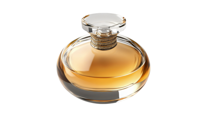 Elegant Perfume Bottle Isolated on White Background for Luxury Fragrance Product Showcase