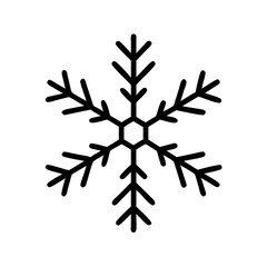 Snowflake icon representing winter and Christmas  