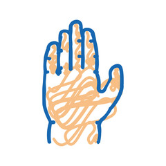 Fototapeta premium arm edema icon doodle illustration