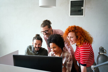 Software engineers working on project and programming in company. Startup business teamwork concept