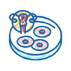 egg cell preparation icon doodle illustration
