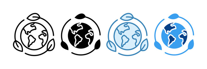 Environmental Icon Set Multiple Style Collection