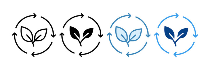 Ecological Icon Set Multiple Style Collection