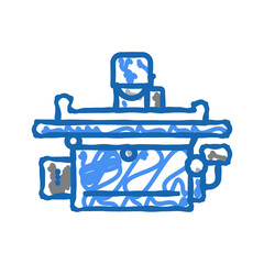grinding machine icon doodle illustration