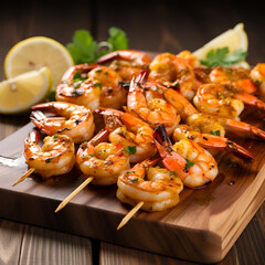 grilled shrimp with lemon