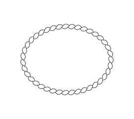 Oval border basic shapes monogram frame