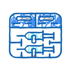 syringe pump icon doodle illustration