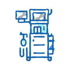 anesthesia machine icon doodle illustration