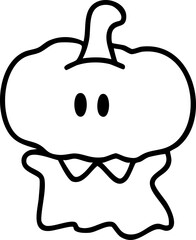 Cartoon Elements Ghost Cloak Autumn Halloween Illustration Cute picture Hand-painted