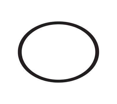 Oval border basic shapes monogram frame