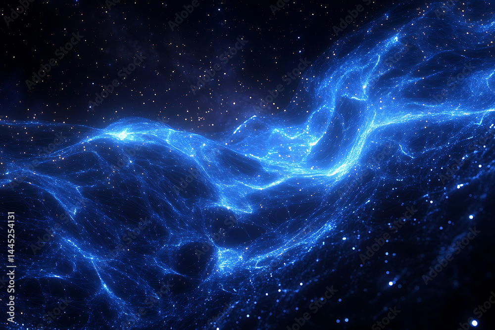 Poster planet earth in space , binary code technology , glowing sphere on black background