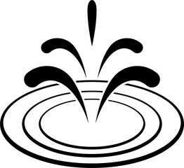 water splash icon illustration in flat style