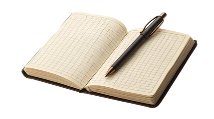 Professional Planner with Monthly Calendar on White Background for Productivity and Planning