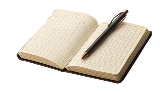 Professional Planner with Monthly Calendar on White Background for Productivity and Planning