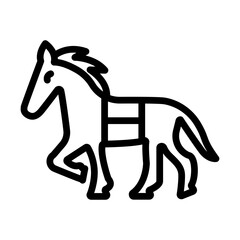 Horse line icon