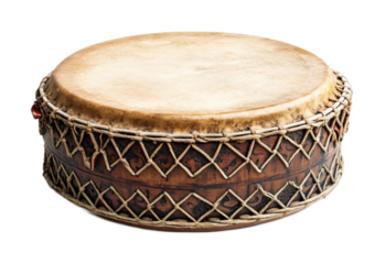 Sufi Prayer Drum for Spiritual Practice - Isolated on White Background