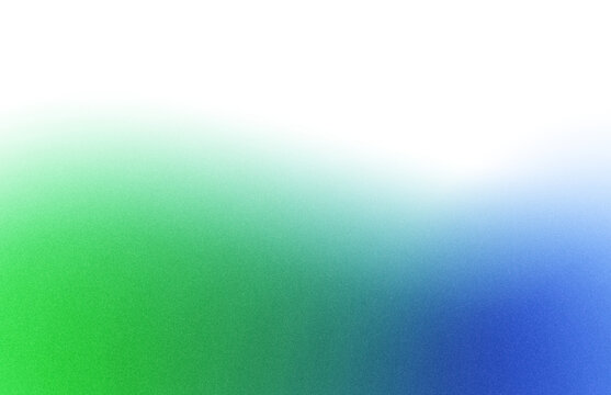 Green blue color grainy gradient shape transparent background. Abstract color gradient cutout on transparent background. Vibrant grungy, noise texture effect