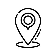 map pointer icon vector illustration shilhoutee