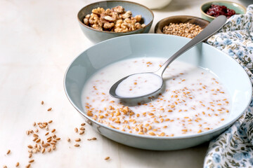 Healthy Breakfast sprouted wheat With Nuts