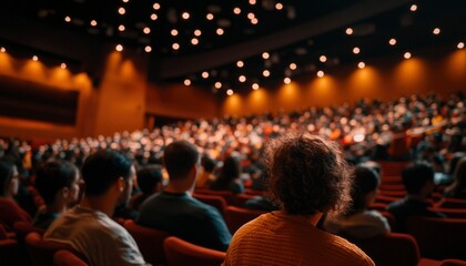 Large crowd fills auditorium