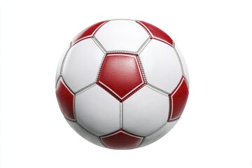 Fototapeta premium Professional soccer ball featuring detailed stitching and texture isolated on a white background