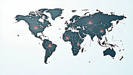 Global trade impact analysis depicted through world map annotated with trade flow arrows and economic indicators illustrating cross?border commerce effects in  Photo Stock  Concept  and empty space on