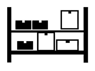 Warehouse Shelves Icon Inventory & Storage Symbol