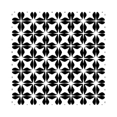 Vector Cute Ornamental Seamless Pattern. Geometric Flower Stylish Texture. Vector Floral Ornamental Seamless Pattern. Geometric Flower Stylish Texture. Abstract Retro Tile Texture.