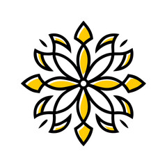 Vector Cute Ornamental Seamless Pattern. Geometric Flower Stylish Texture. Vector Floral Ornamental Seamless Pattern. Geometric Flower Stylish Texture. Abstract Retro Tile Texture.