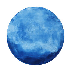 Obraz premium Abstract blue watercolor circle with textured brush strokes