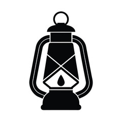 Camp Lantern Glowing Icon Vector Illustration