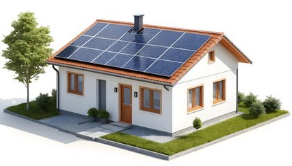 Modern Eco-Friendly House with Solar Panels