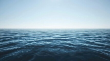 Obraz premium Serene Ocean Vista: A Tranquil Seascape Under a Clear Sky