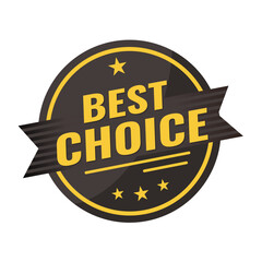 Best Choice – black vintage sticker, retro badge – vector illustration