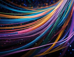 Abstract Colorful Streamers