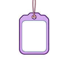 Purple tag vector illustration for price label product identity and marketing promotion design template