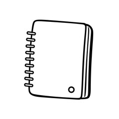 Stock vector illustration of spiral notebook sketch for notes school supplies stationery drawing art 00