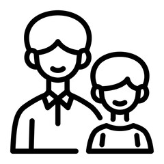 This Father with son icon is suitable for Family, Fathers Day, Family Day, etc
