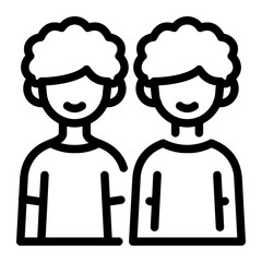 This Twins icon is suitable for Family, Fathers Day, Family Day, etc