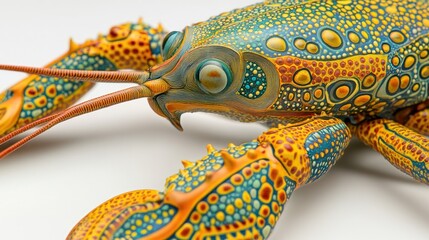 Obraz premium Ornate Lobster Studio Shot, White Background (1)