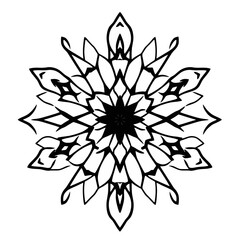 Vector snowflake design black and white winter holiday christmas pattern illustration graphic element art 00