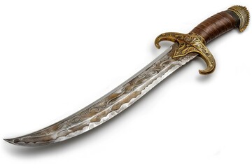 Obraz premium An antique ornate dagger displayed with intricate decorative details and features
