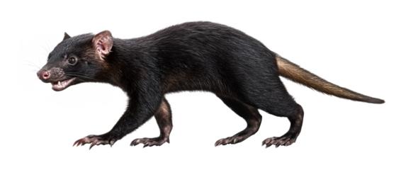 Tasmanian Devil for Exotic Wildlife Decor - Isolated on White Background