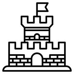 Fortress Tower line icon